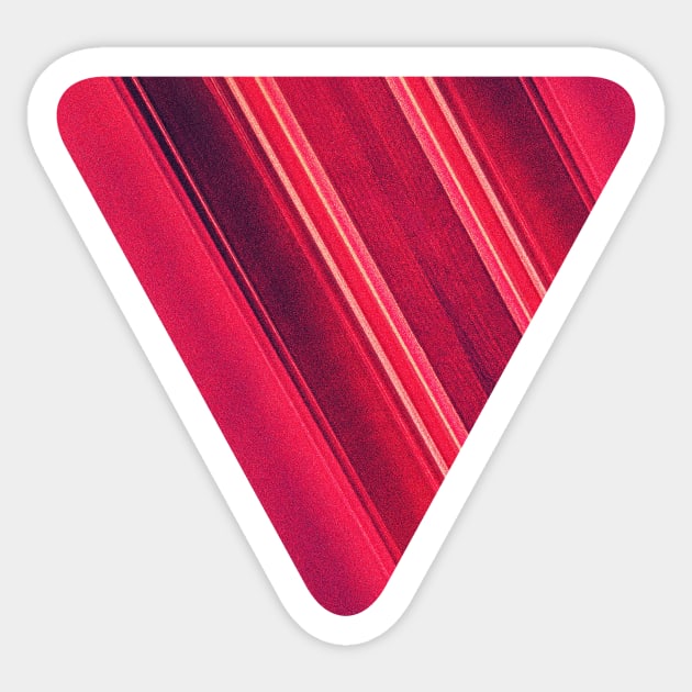 Modern Red / Black Stripe Abstract Stream Lines Texture Design (Symmetric edition) Sticker by badbugs